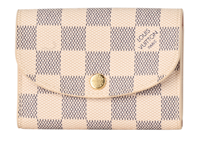 Louis Vuitton Rosalie Coin Purse, &pound;195, Accessories, Blue/Cream, Canvas, Front view